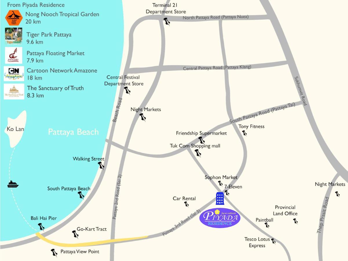 Piyada Residence By Techotels - Guest Friendly - Near To Beach, Famous Walking Street - Night Clubs , Bars & Discos Pattaya Exterior foto
